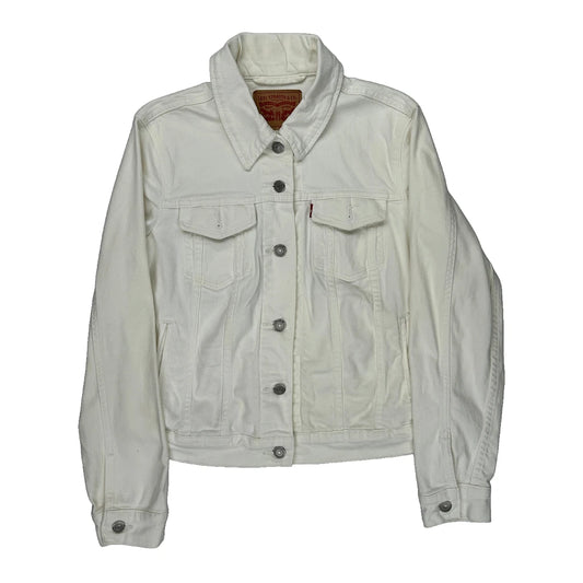 Levis Denim Jacket - Medium White Cotton