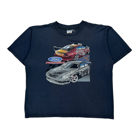 Racing Ford Graphic T-Shirt - XL Black Cotton