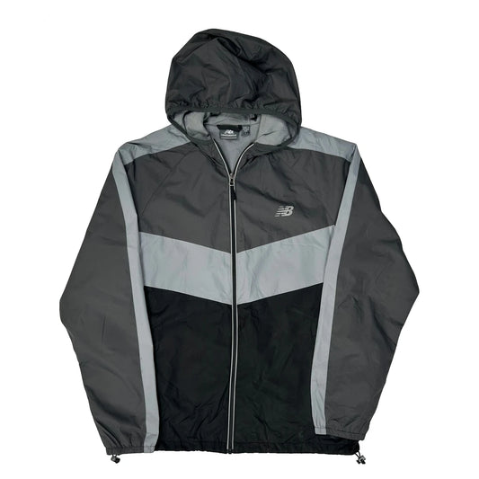 New Balance Waterproof Windbreaker - Large Grey Nylon
