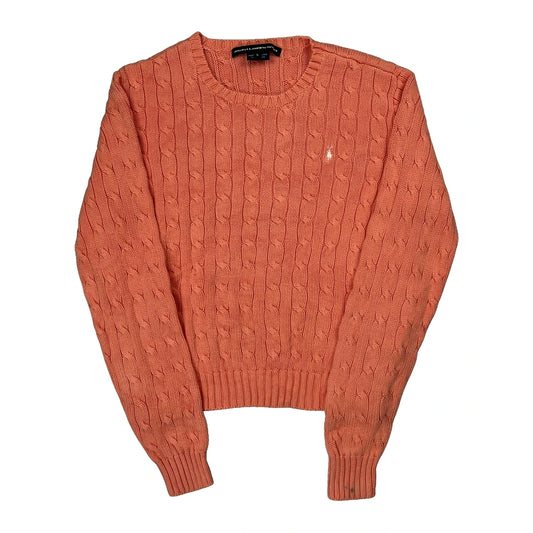 Vintage Ralph Lauren Sport Jumper - Large Orange Cotton