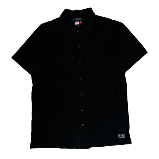 Tommy Jeans Short Sleeve Shirt - Medium Black Cotton