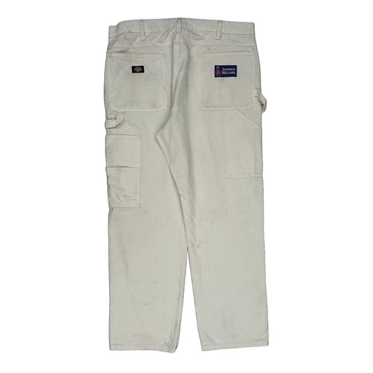 Sherwin Williams Dickies Carpenter Trousers - 36W 30L White Cotton