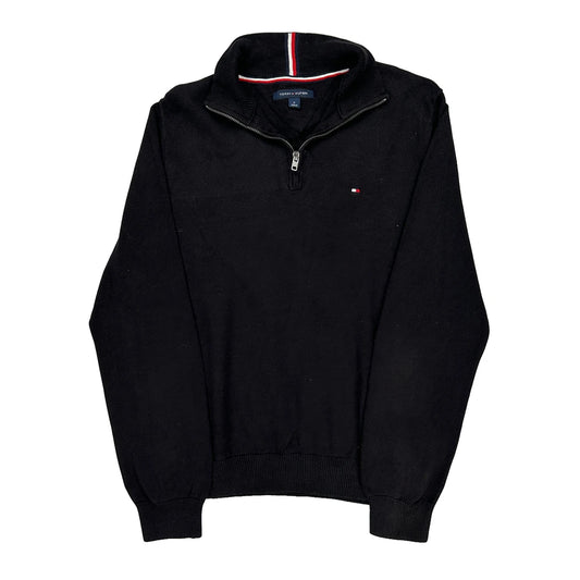 Tommy Hilfiger 1/4 Zip - Medium Black Cotton