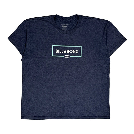 Billabong Graphic T-Shirt - Medium Navy Cotton Blend