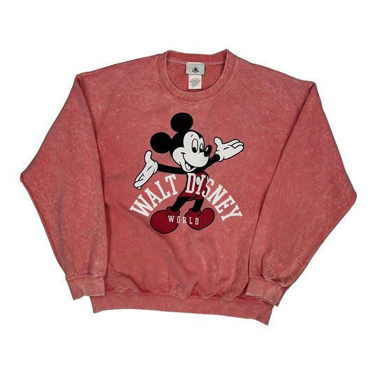 Disney Sweatshirt - Large Pink Cotton Blend