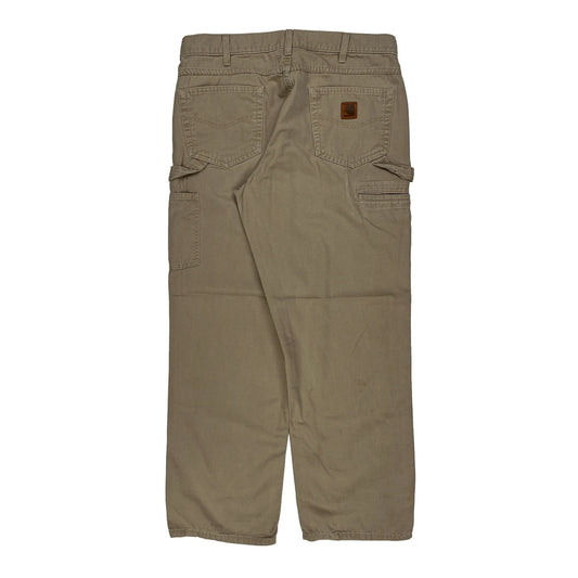 Carhartt Carpenter Trousers - 34W 31L Khaki Cotton