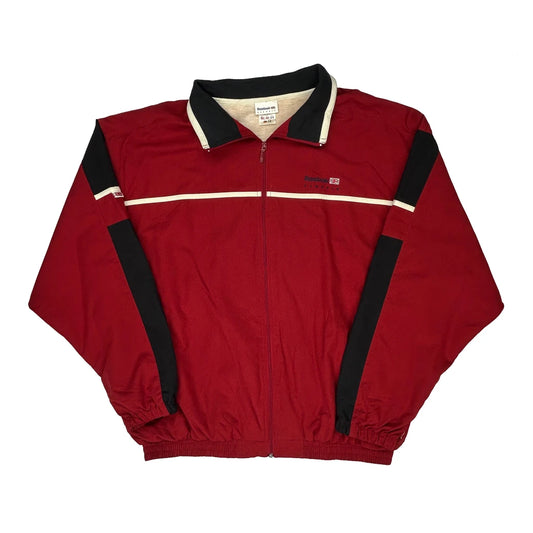 Classic Reebok Track Jacket - 2XL Red Polyester
