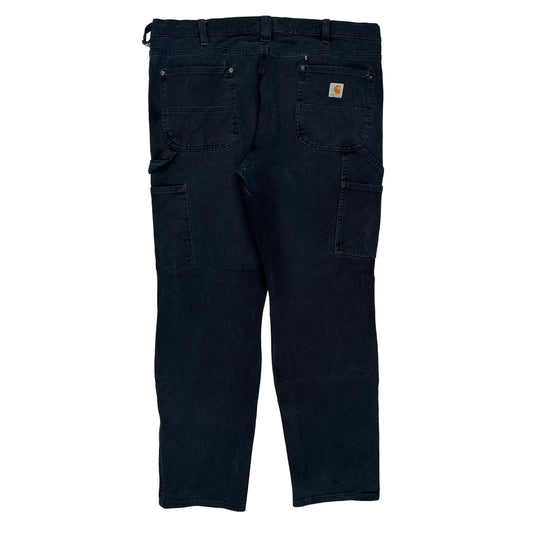 Carhartt Double Knee Carpenter Trousers - 35W 30L Black Cotton
