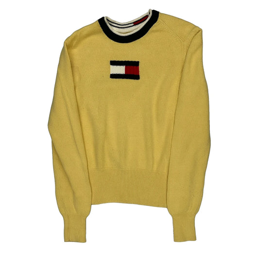 Tommy Hilfiger Jumper - Small Yellow Cotton