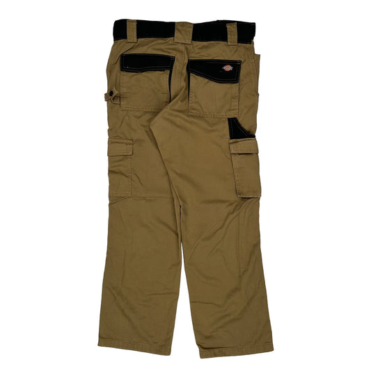 Dickies Cargo Trousers - 32W 29L Khaki Cotton