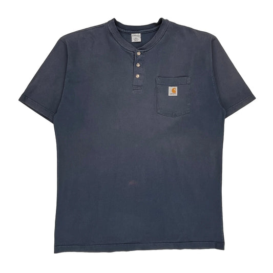 Carhartt T-Shirt - Large Blue Cotton