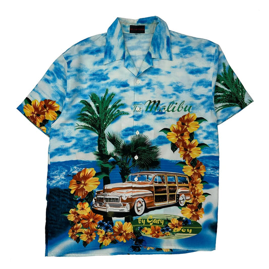 Malibu Unbranded Graphic Hawaiian Shirt - XL Multicoloured Polyester