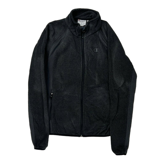 Champion Fleece Jacket - Large Black Polyester