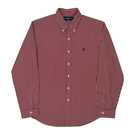 Ralph Lauren Striped Shirt - XL Red Cotton