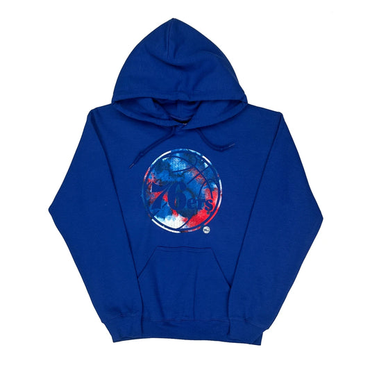 Vintage Philadelphia 76Ers Nba Hoodie - Small Blue Cotton