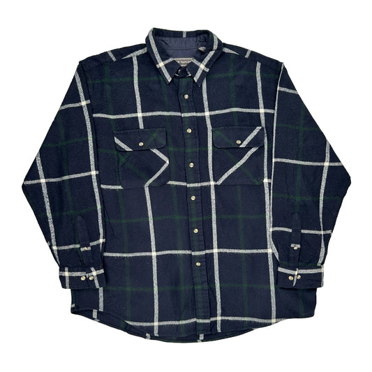 David Taylor Checked Flannel Shirt - XL Green Acrylic
