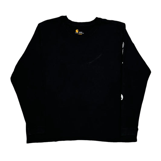 Carhartt Long Sleeve T-Shirt - 2XL Black Cotton