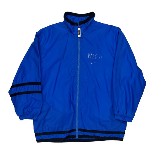 Age 11-12 Nike Spellout Windbreaker - Medium Blue Polyester