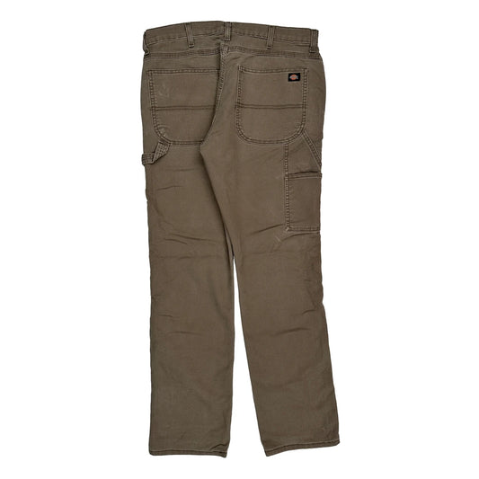 Dickies Carpenter Trousers - 34W 33L Brown Cotton