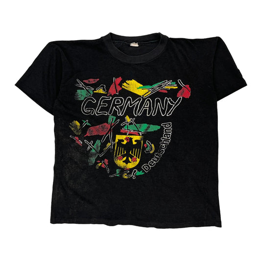 Germany Unbranded Single Stitch T-Shirt - Large Black Cotton