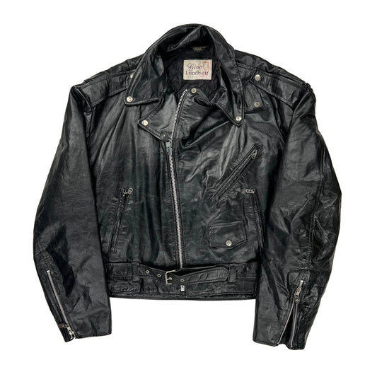 Gino Leathers Leather Jacket - 2XL Black Leather