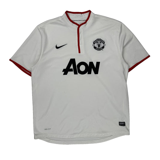 Manchester United Nike 2012-14 Away Football Shirt - XL White Polyester