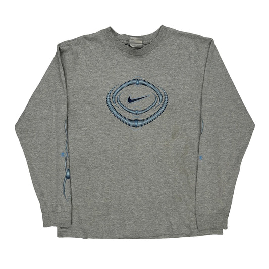 Age 14-16 Nike Long Sleeve T-Shirt - XL Grey Cotton