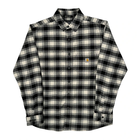 Carhartt Checked Flannel Shirt - XL Black & White Cotton