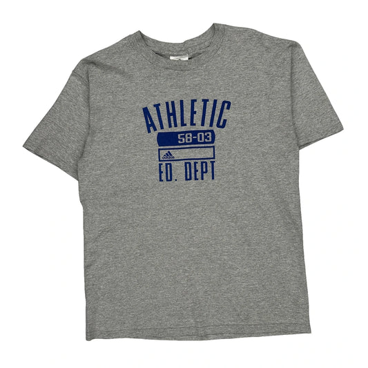 Adidas T-Shirt - Small Grey Cotton