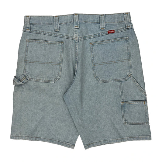 Wrangler Cargo Denim Shorts - 34W 10L Light Wash Cotton