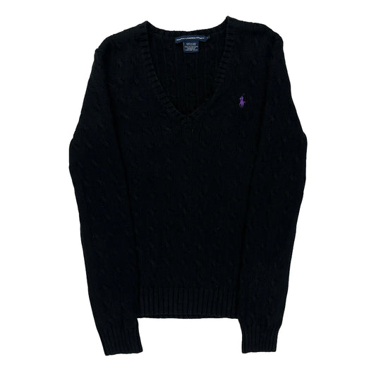 Ralph Lauren Sport Jumper - Large Black Cotton