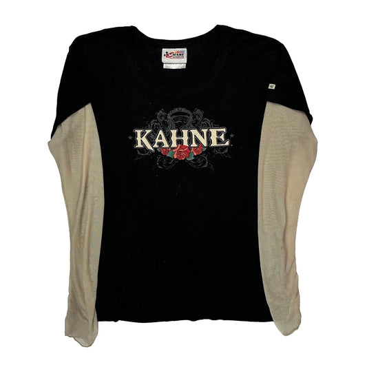 Kahne Chase Authentics Nascar Long Sleeve T-Shirt - Large Black Cotton