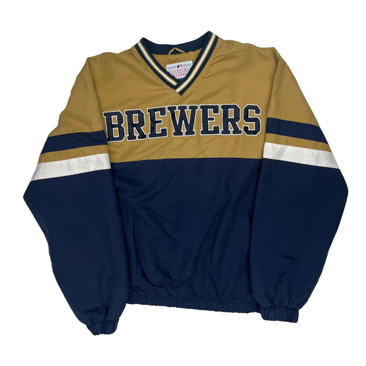 Milwaukee Brewers MLB Baseball Jacket - XL Blue Polyester