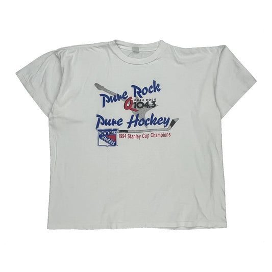 New York Rangers Unbranded Graphic T-Shirt - No Size White Cotton