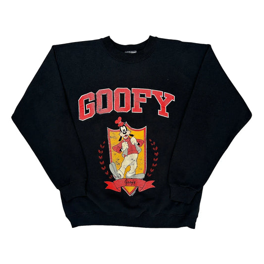 Goofy Character Disney Cartoon Sweatshirt - Medium Black Cotton Blend