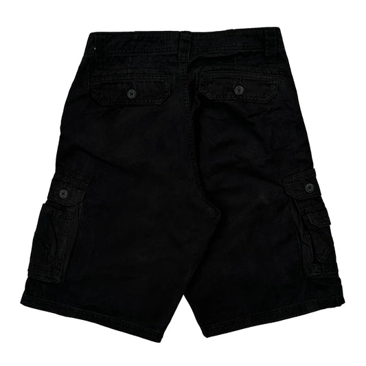 Lee Cargo Shorts - 28W 11L Black Cotton