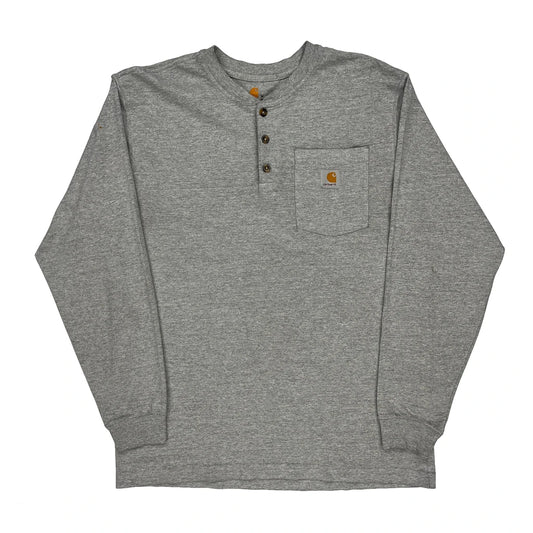 Carhartt Long Sleeve T-Shirt - Medium Grey Cotton