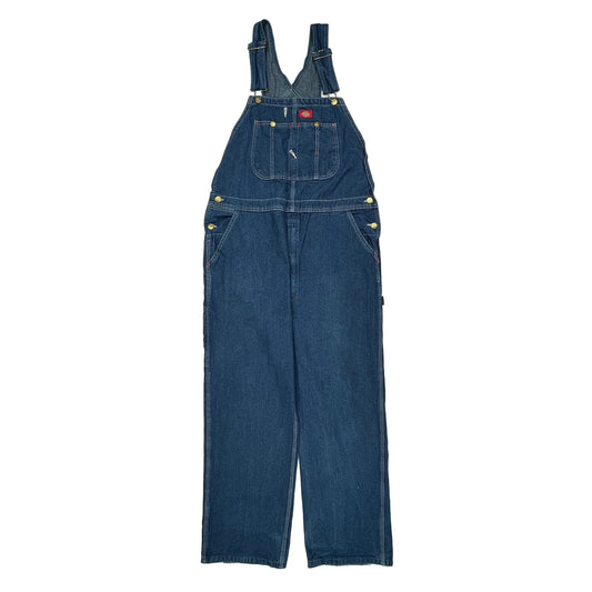 Dickies Overalls - 36W 30L Blue Cotton