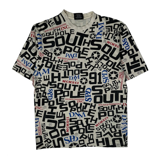 South Pole Graphic T-Shirt - Large Cream Cotton