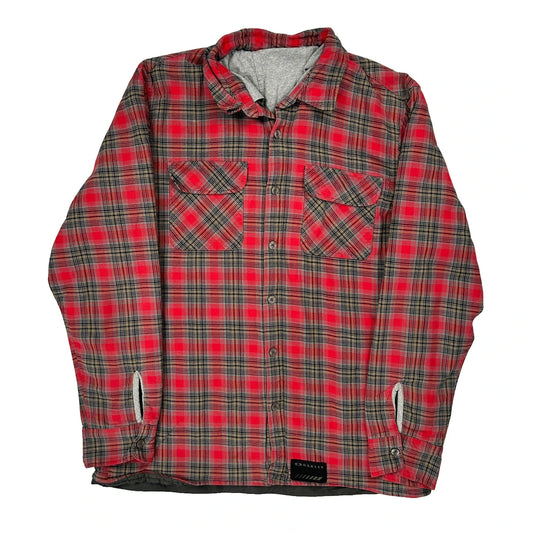 Oakley Checked Shirt Jacket - XL Red Cotton