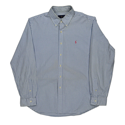 Ralph Lauren Checked Shirt - XL Blue Cotton