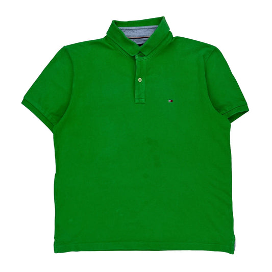 Tommy Hilfiger Polo Shirt - Large Green Cotton