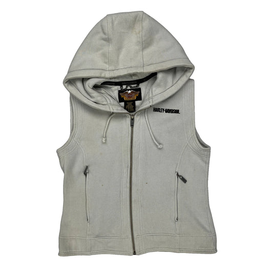 An American Legend Harley Davidson Vest - Small White Cotton