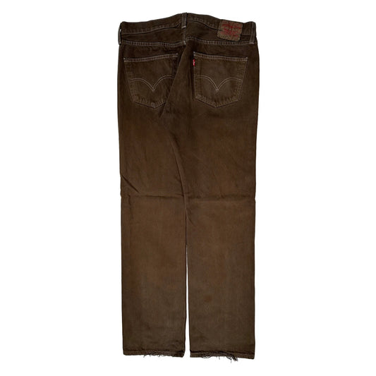 Vintage 501 Levis Jeans - 34W 33L Brown Cotton