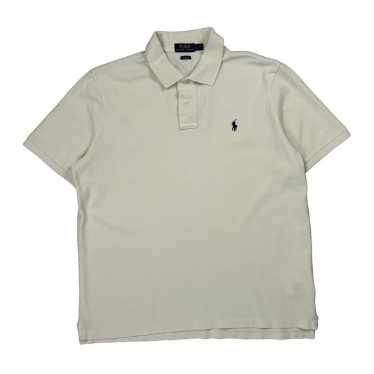 Polo By Ralph Lauren Polo Shirt - Large Cream Cotton