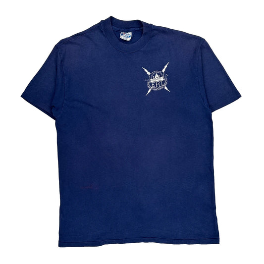Ert Hanes Graphic T-Shirt - XL Blue Cotton