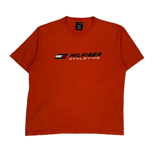 Tommy Hilfiger Spellout T-Shirt - XL Orange Cotton