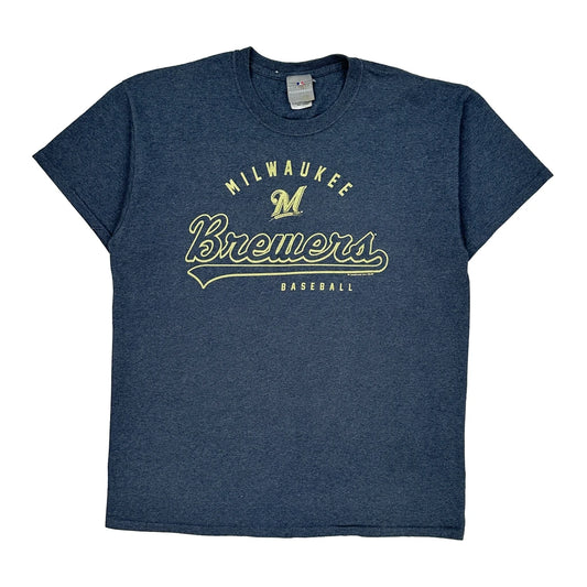 Milwaukee Brewers Mlb T-Shirt - Large Blue Polyester