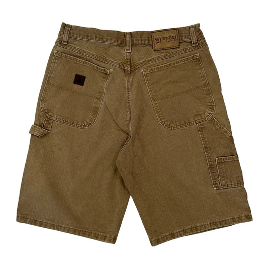 Wrangler Carpenter Shorts - 28W 11L Brown Cotton