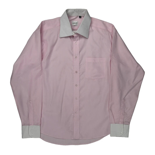 Armani Pinstripe Shirt - Medium Pink Cotton